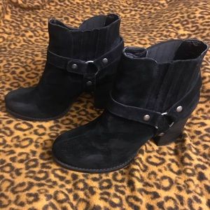 Chinese Laundry - Black Suede Boots - Moto - Sz. 9